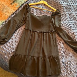 Aritzia Wilfred Tempest mini dress in black